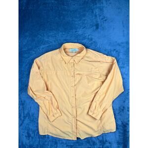 Cabela’s Men’s XL UPF 50 Long Sleeve Fishing Shirt Yellow Excellent